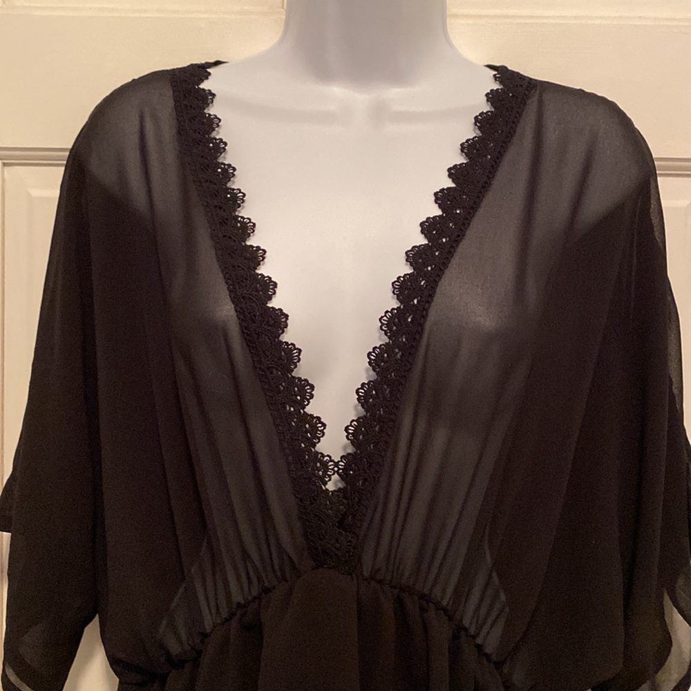 Shein Women's XL Black Swimsuit Cover up NWOT - Picture 2 of 5